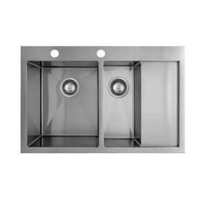 Изображение товара Кухонная мойка Seaman Eco Marino SMB-7851DRS.B, 78 см, два отверстия, крыло справа, нержавеющая сталь