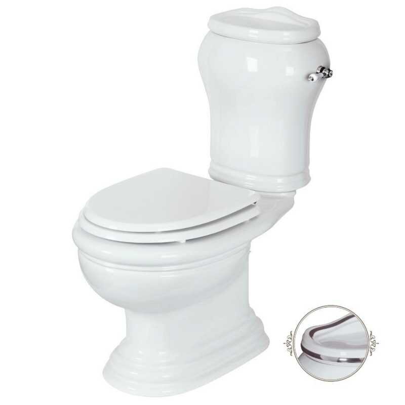 Изображение товара Напольный унитаз моноблок Migliore Milady 31736 декор D2 платина Высокое качество Италия