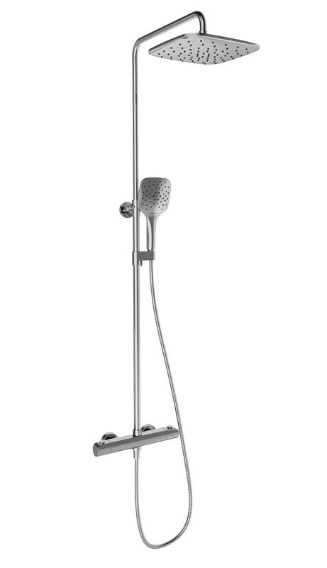 Изображение товара Душевая система Ravak Flat FL 091.00CR X070442, термостатическая, хром