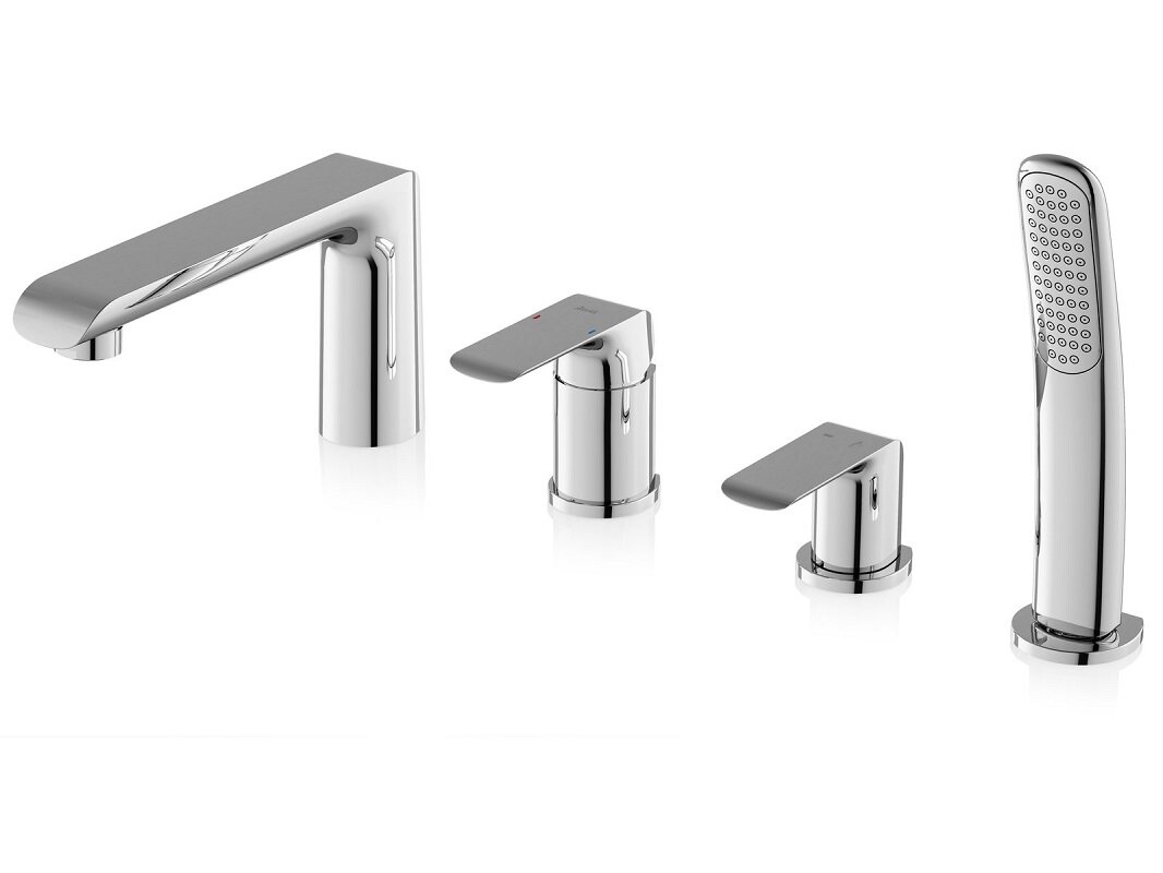 Изображение товара Смеситель Ravak Flat FL 026.00 X070120 на борт ванны хром, однорычажный