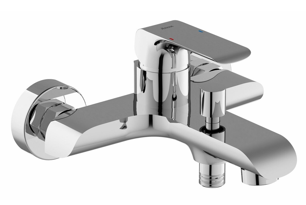 Изображение товара Смеситель Ravak Flat FL 022.00/150 X070119 для ванны и душа хром Изображение товара Смеситель Ravak Flat FL 022.00/150 X070119 для ванны и душа хром