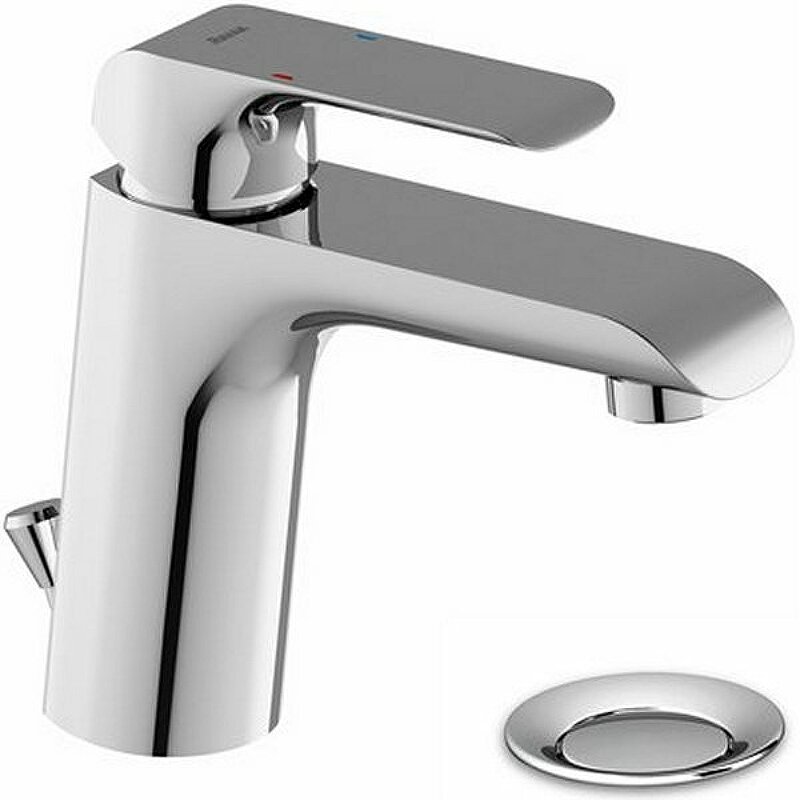Изображение товара Смеситель Ravak Flat FL 013.00 X070117 для раковины, с донным клапаном, хром
