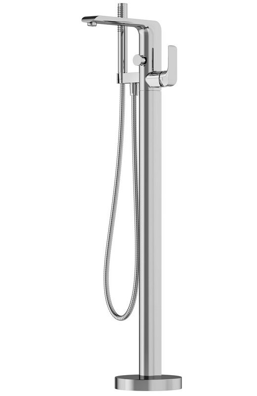 Изображение товара Смеситель Ravak Flat для ванны: напольный, хром, 1 отверстие, 27.5 см излив