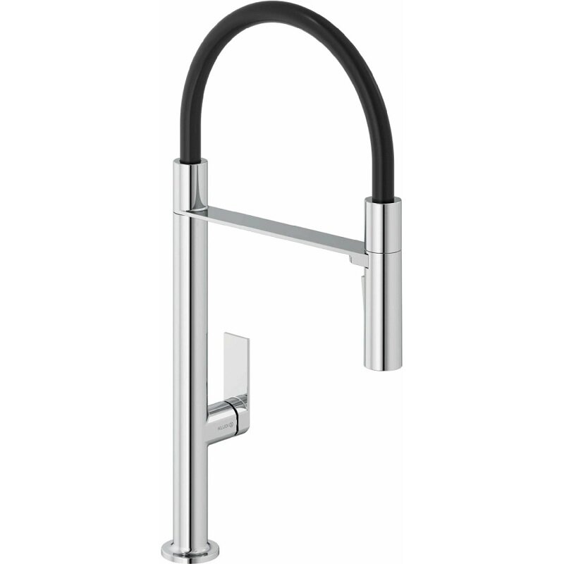 Изображение товара Высокий кухонный смеситель Kludi Qord с гибким изливом хром для моейки