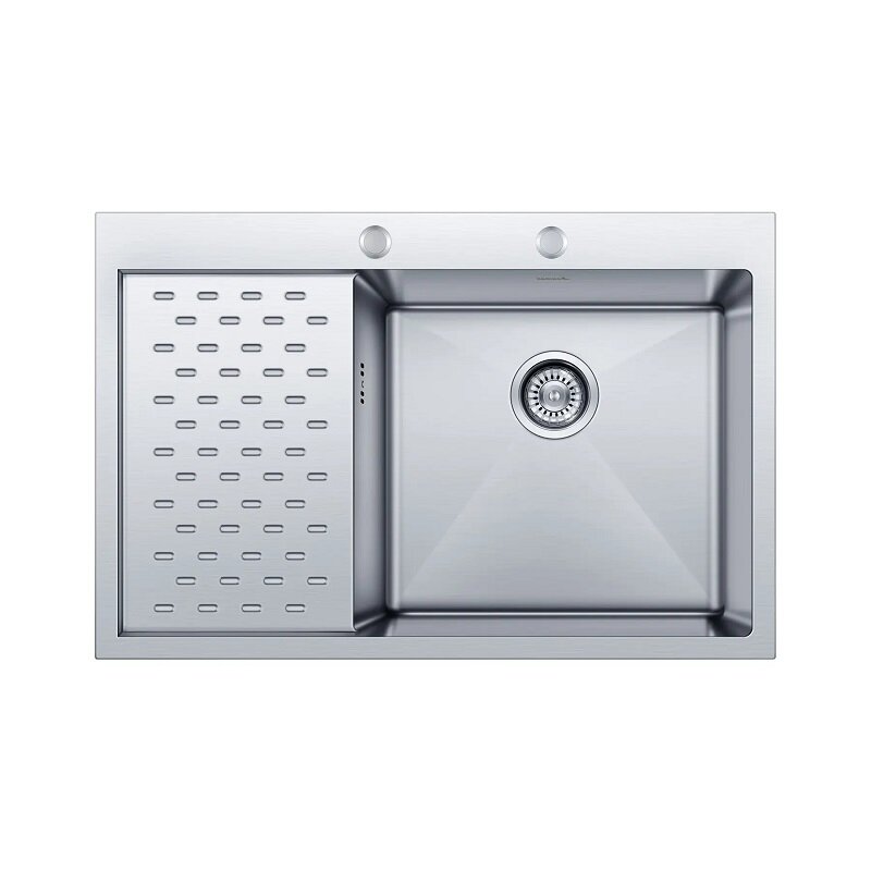 Изображение товара Кухонная мойка Seaman Eco Marino SMB-7851PLS.B/SMB-7851PRS.B, 78 см, два отверстия, крыло справа/слева, нержавеющая сталь Изображение товара Кухонная мойка Seaman Eco Marino SMB-7851PLS.B/SMB-7851PRS.B, 78 см, два отверстия, крыло справа/слева, нержавеющая сталь