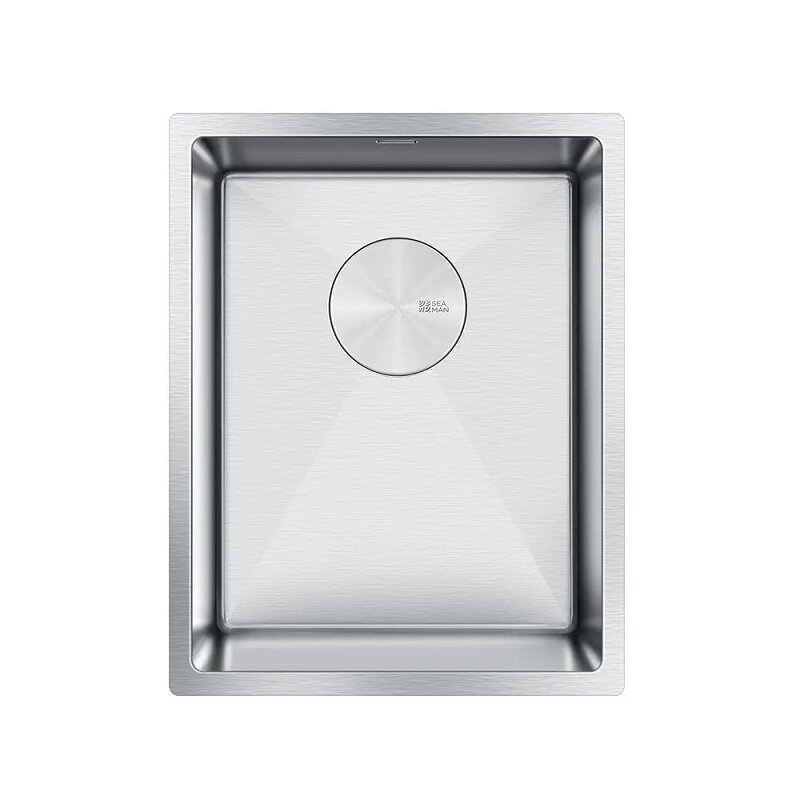Изображение товара Кухонная мойка Seaman Eco Marino SME-330.A, 33 см, с декоративной накладкой, нержавеющая сталь