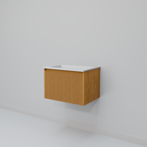 Изображение товара Тумба с раковиной Art Decco Elizabeth AEL06W11S100 белый дуб 60 см