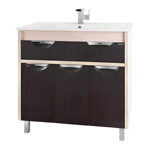 Изображение товара Тумба с раковиной Vod-ok Габи 100 с ящиками и пеналом, стильный дизайн