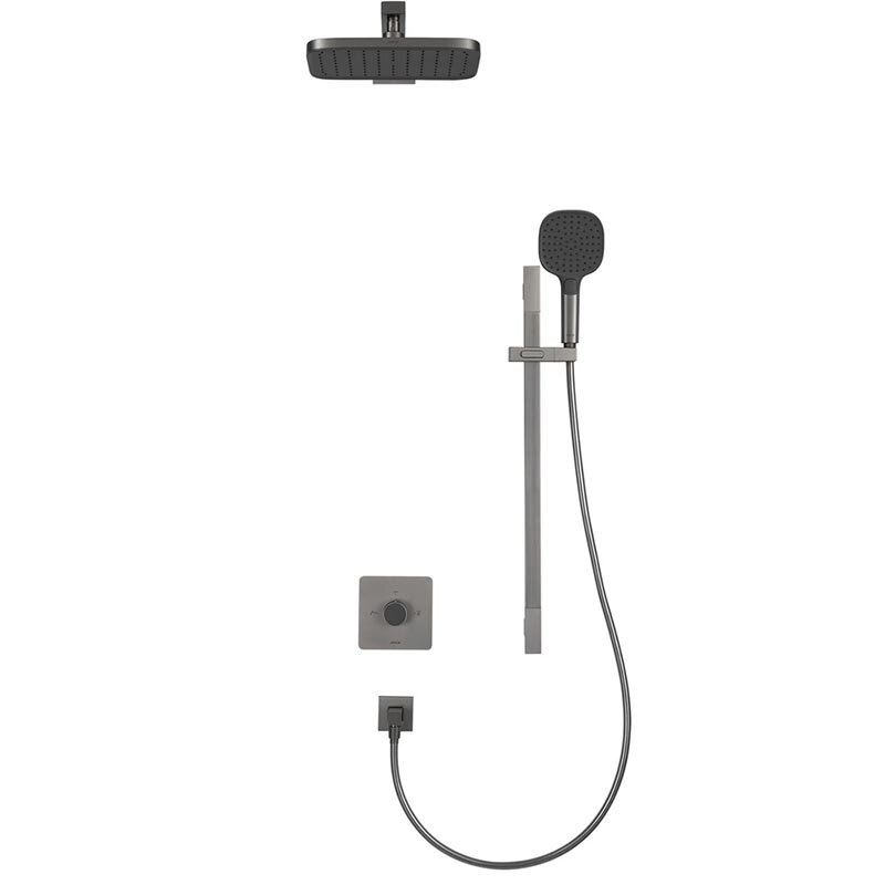 Изображение товара Душевая система Arrow AG372002GGP-1 серый 3 режима ручной и верхний душ