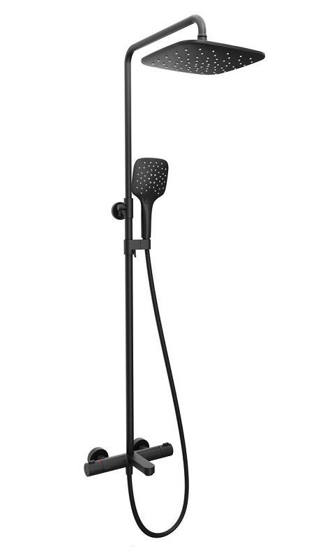 Изображение товара Душевая система Ravak Termo 300 TE 092.20BL X070444, термостатическая, черный Изображение товара Душевая система Ravak Termo 300 TE 092.20BL X070444, термостатическая, черный