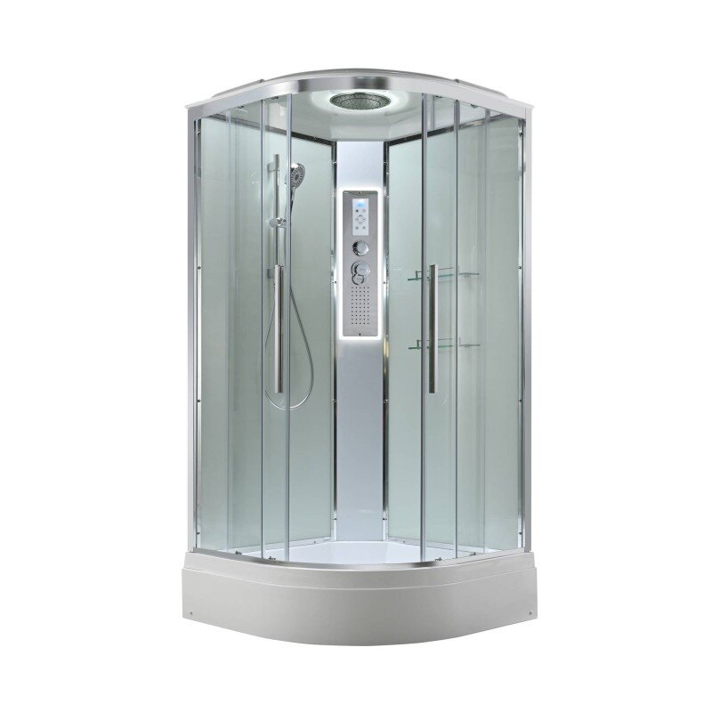 Изображение товара Душевая кабина AvaCan EM3090LEDT, 78117, 90 x 90 см, с LED подсветкой, с крышей, средний поддон, стекло прозрачное, профиль хром Изображение товара Душевая кабина AvaCan EM3090LEDT, 78117, 90 x 90 см, с LED подсветкой, с крышей, средний поддон, стекло прозрачное, профиль хром