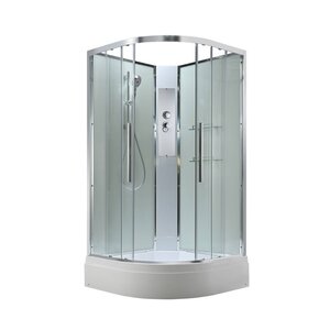 Изображение товара Душевая кабина AvaCan EM3010NT, 78122, 100 x 100 см, без крыши, средний поддон, стекло прозрачное, профиль хром