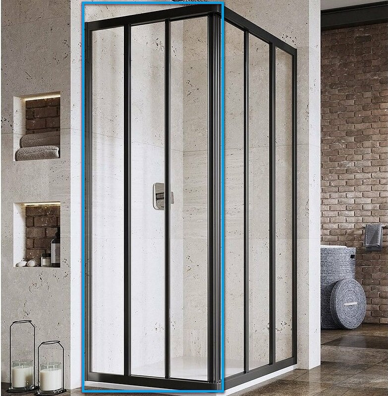 Изображение товара Душевая дверь Ravak Supernova ASRV3-90, 90 см, черный профиль, прозрачное стекло