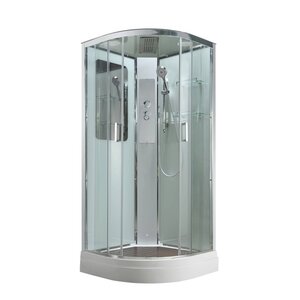 Изображение товара Душевая кабина AvaCan A2010, 78228, 100 x 100 см, с крышей, поддон средний, стекло прозрачное, профиль хром