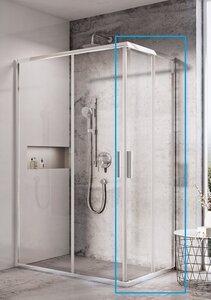 Изображение товара Душевая дверь Ravak Blix Slim BLSRV2K-80 X1XM40C00Z1, 80 см, стекло прозрачное, профиль хром