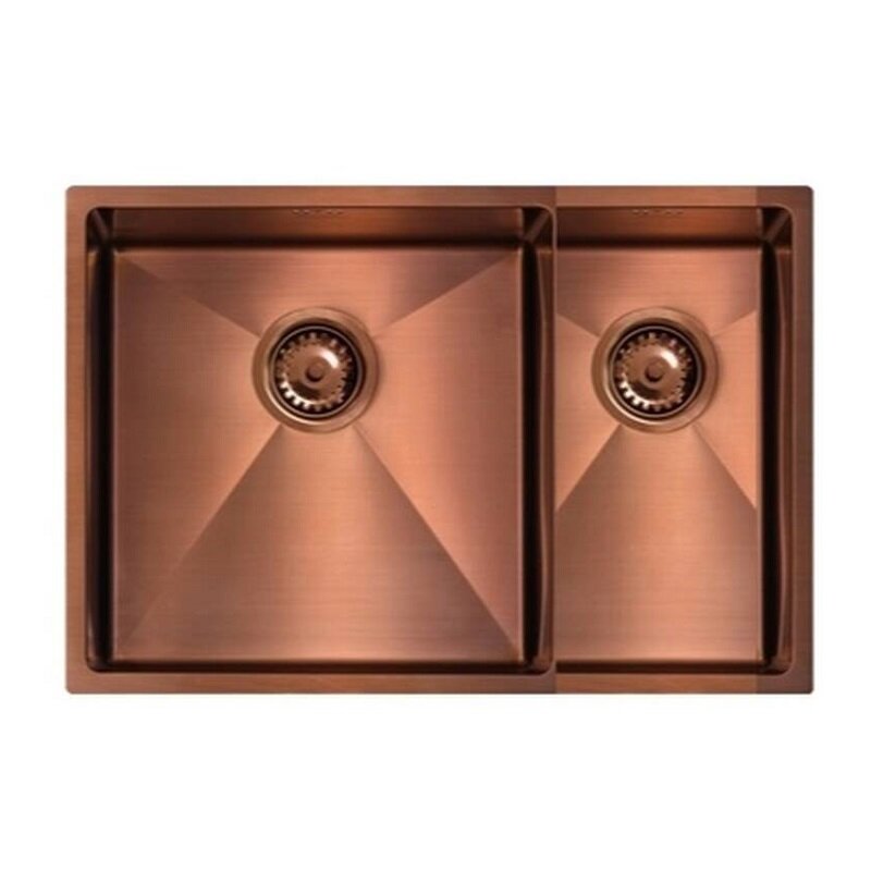 Изображение товара Кухонная мойка Seaman Eco Marino SME-575DL-CS.A/SME-575DR-CS.A медь PVD 58 см