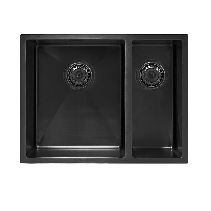 Изображение товара Кухонная мойка Seaman Eco Marino SME-575DL-DG-A/SME-575DR-DG-A 58 см темная оружейная сталь