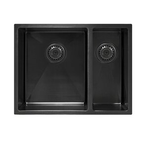 Изображение товара Кухонная мойка Seaman Eco Marino SME-575DL-DG.A/SME-575DR-DG.A, 58 см, малая чаша справа/слева, цвет темная оружейная сталь PVD
