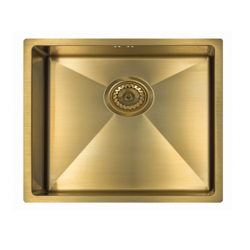 Изображение товара Кухонная мойка Seaman Eco Marino SME-580-GS.A 58 см из нержавеющей стали с покрытием PVD золото сат