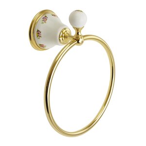 Изображение товара Полотенцедержатель Migliore Provance 17696 19 см белый золото эстетичный дизайн
