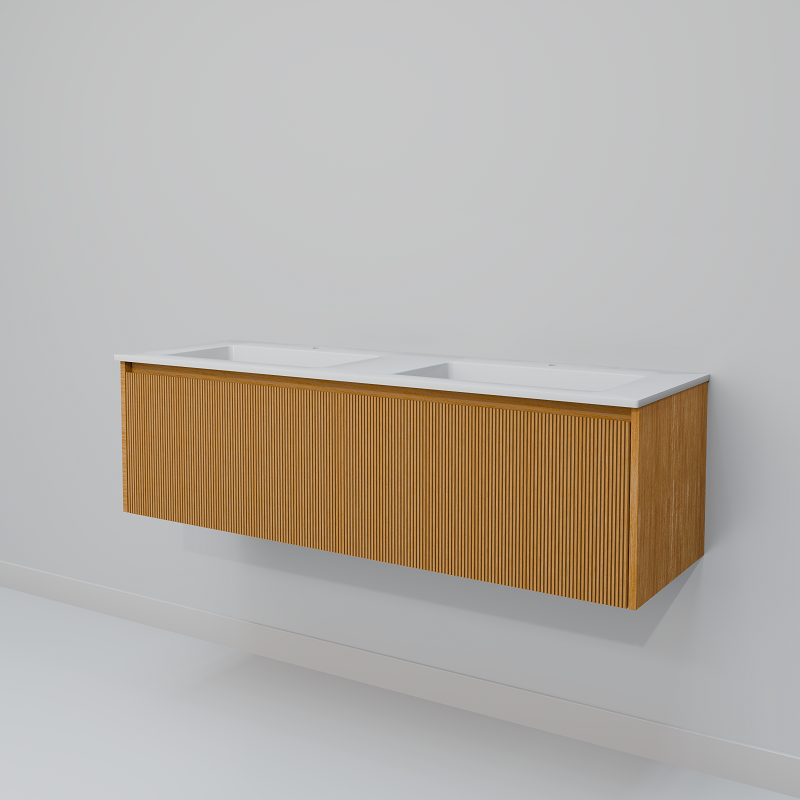 Изображение товара Тумба с раковиной ArtDecco Elizabeth AEL14W11D200, 140 см, белый дуб