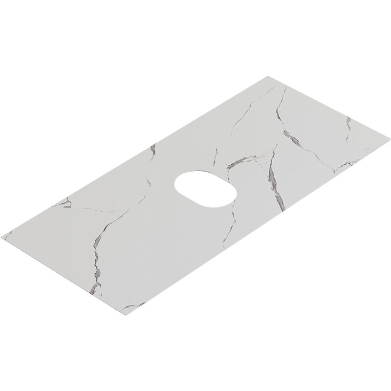 Изображение товара Столешница Aqwella Geometria 100 см керамогранит белый мрамор светлый