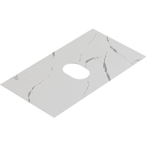 Изображение товара Столешница Aqwella Geometria STG814X476MW, 80 см, керамогранит, цвет мрамор белый