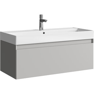 Изображение товара Тумба под раковину Aqwella Geometria GE01101ST, 100 см, подвесная, цвет серый туман