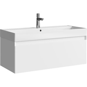 Изображение товара Тумба под раковину Aqwella Geometria GE01101WM, 100 см, подвесная, цвет белый