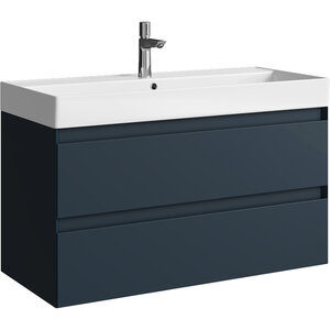 Изображение товара Тумба под раковину Aqwella Geometria 100 см подвесная серый РФ