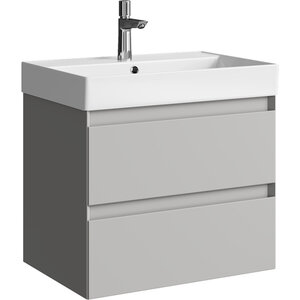 Изображение товара Тумба под раковину Aqwella Geometria GE01652ST, 65 см, подвесная, цвет серый туман