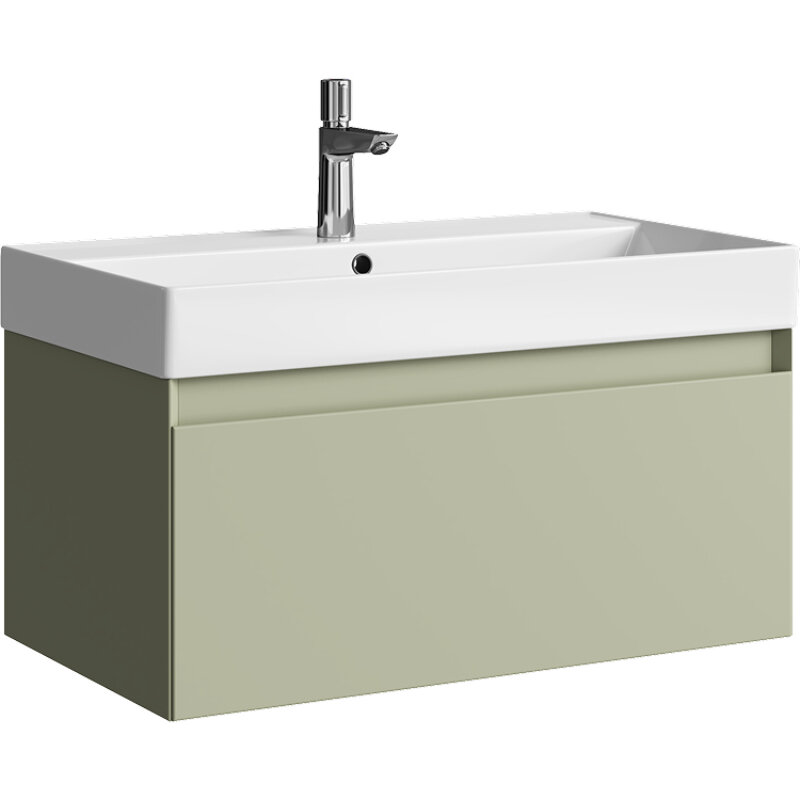 Изображение товара Подвесная тумба для раковины Aqwella Geometria 80 см шалфей зеленый