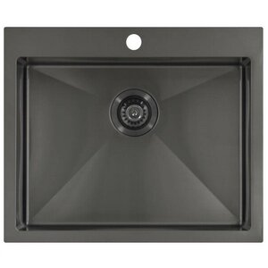 Изображение товара Кухонная мойка Seaman Eco Marino SMV-600-GL.A, 60 см, одно отверстие, цвет светлая оружейная сталь PVD