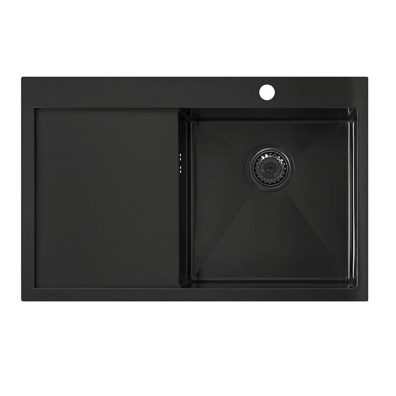 Изображение товара Кухонная мойка Seaman Eco Marino 78 см темная оружейная сталь PVD врезная