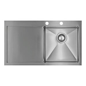 Изображение товара Кухонная мойка Seaman Eco Marino SMV-860L.B/SMV-860R.B, 86 см, два отверстия, крыло справа/слева, нержавеющая сталь