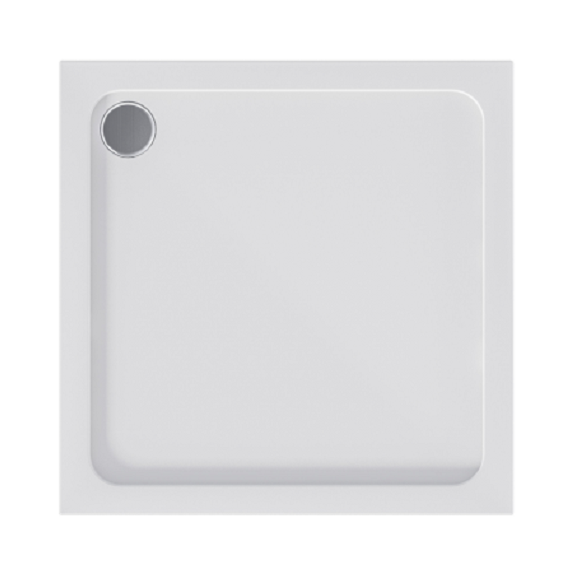 Изображение товара Душевой поддон 1Marka Flat 90x90 белый - квадратный, 15. 5 см, 2 года