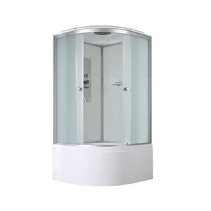 Изображение товара Душевая кабина AvaCan D5010, 78037, 100 x 100 см, с крышей, поддон высокий, стекло матовое, профиль хром