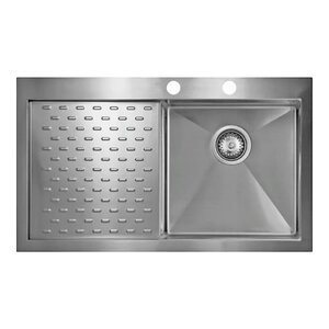 Изображение товара Кухонная мойка Seaman Eco Marino SMV-860PL.B/SMV-860PR.B, 86 см, два отверстия, крыло справа/слева, нержавеющая сталь