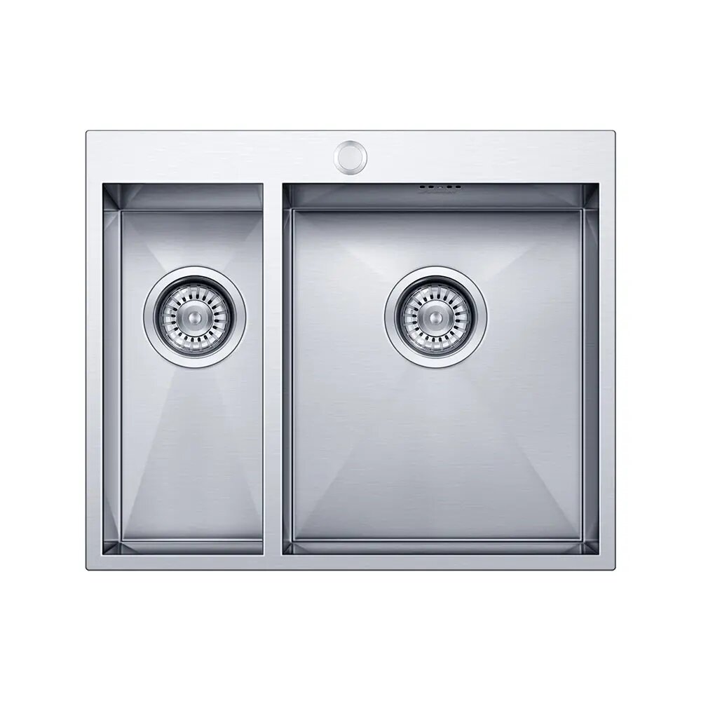 Изображение товара Кухонная мойка Seaman SMV-Z-575DL.A/SMV-Z-575DR.A – двойная чаша, 58 см, нержавеющая сталь