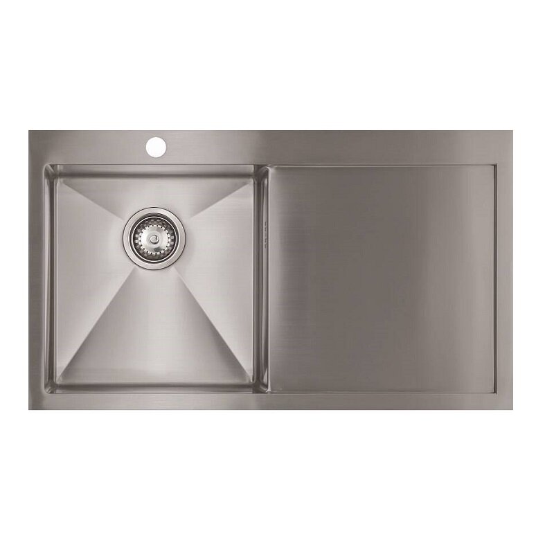 Изображение товара Кухонная мойка Seaman Eco Marino SMV-Z-860L.A/SMV-Z-860R.A, 86 см, одно отверстие, крыло справа/слева, нержавеющая сталь