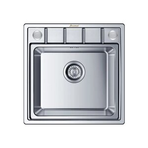 Изображение товара Кухонная мойка Seaman Eco Roma SMR-5050A.B, 50 см, два отверстия, нержавеющая сталь