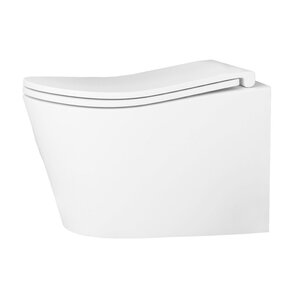 Изображение товара Подвесной унитаз D&K Tornado Bamberg DT1556516, безободковый, с сиденьем микролифт, цвет белый