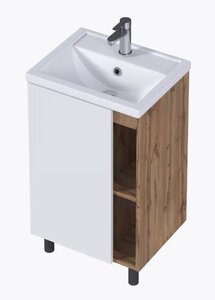 Изображение товара Тумба с раковиной 1Marka Orlan Ц0000025882 50 см белый матовый ЛДСП