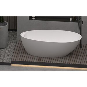 Изображение товара Акриловая ванна Timo MARI1700 170х80 см овальная отдельностоящая белая