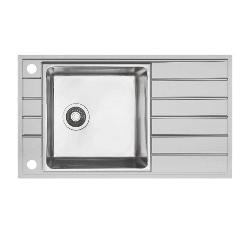 Изображение товара Кухонная мойка Seaman Eco Roma SMR-8650AKR, 86 см, крыло справа, два отверстия, нержавеющая сталь