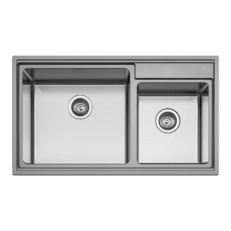 Изображение товара Кухонная мойка Seaman Eco Roma SMR-8650B.0, 86 см, дополнительная чаша справа, нержавеющая сталь