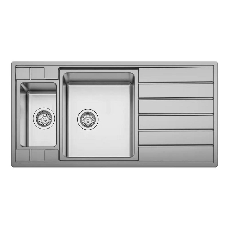 Изображение товара Кухонная мойка Seaman Eco Roma SMR-9750B2.0, 97 см, с малой чашей, нержавеющая сталь Изображение товара Кухонная мойка Seaman Eco Roma SMR-9750B2.0, 97 см, с малой чашей, нержавеющая сталь