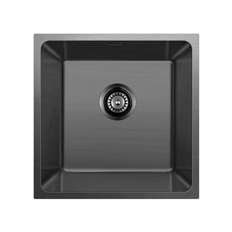 Изображение товара Кухонная мойка Seaman Eco Roma U SMR-4444A-GL.A, 44 см, светлая сталь PVD