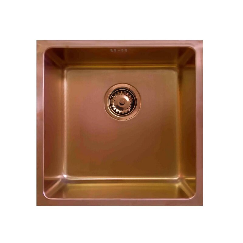 Изображение товара Кухонная мойка из нержавеющей стали с PVD покрытием 44 см красная бронза сатин
