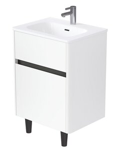 Изображение товара Тумба под раковину 1Marka Mona Ц0000043595, 60 см напольная, белый матовый